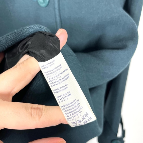 Rebecca Minkoff Teal Blue 'Pierre' Double Breasted Cape Coat Women’s Size XS - Picture 6 of 11